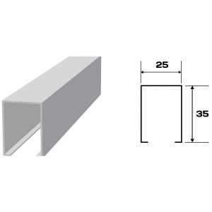 Реечный потолок «Кубообразная рейка» A25/35S (комплект) 