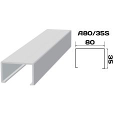 Реечный потолок «Кубообразная рейка» A80/35S (комплект) 