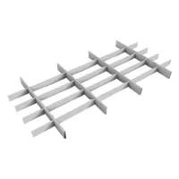 Грильято Жалюзи ячейка 300x120 мм, белый матовый, высота 30 / 50 мм, ширина 10 мм