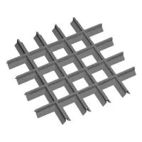 Грильято Пирамидальный ячейка 120х120мм, металлик матовый, высота 42.5 мм, ширина 10 мм