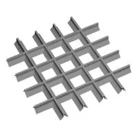 Грильято Пирамидальный ячейка 120х120мм, металлик, высота 42.5 мм, ширина 10 мм
