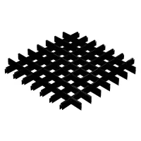 Грильято ячейка 60х60, высота 30 мм, ширина 5 мм, черный