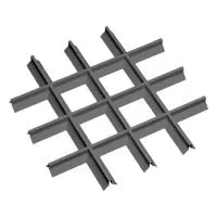 Грильято Пирамидальный ячейка 150х150мм, металлик матовый, высота 35 мм, ширина 10 мм