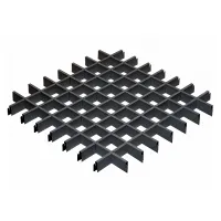 Грильято ячейка 60х60, высота 30 мм, ширина 5 мм, металлик матовый