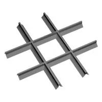 Грильято Пирамидальный ячейка 200х200мм, металлик, высота 42.5 мм, ширина 10 мм