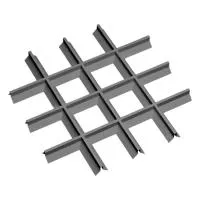 Грильято Пирамидальный ячейка 150х150мм, металлик, высота 35 мм, ширина 10 мм