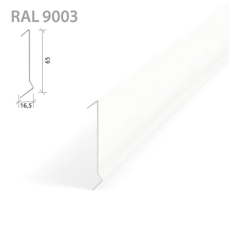 Рейка Албес A91SP оцинкованная RAL9003 Сигнальный белый матовый