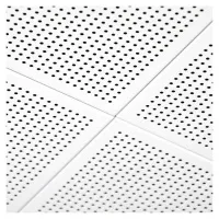 Кассетный потолок Алебс AP300*300АС/45° белый матовый Эконом перфорация F d=0,75
