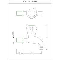 Настенный кран с носиком Essco Marvel MQT-CHR-511AKN Хром