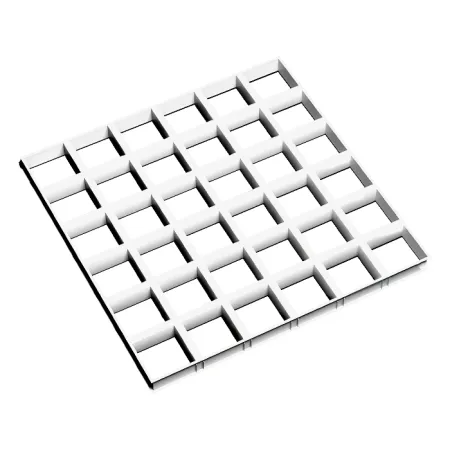 Грильято GL-15 ячейка 100x100, высота 37 мм, ширина 15 мм, супер-хром