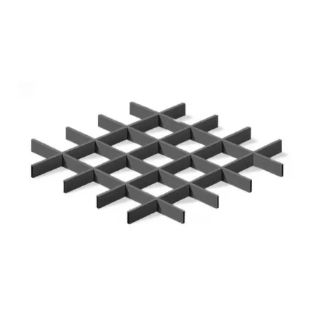 Грильято ячейка 120x120, высота 40 мм, ширина 10 мм, металлик матовый