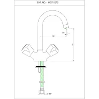 Смеситель для раковины в кухню Essco Marvel MQT-CHR-527S Хром