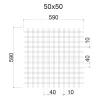 Грильято ячейка 50х50, высота 50 мм, ширина 10 мм, белый матовый