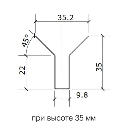 Грильято Пирамидальный ячейка 75х75мм, белый матовый, высота 35 мм, ширина 10 мм