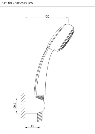 Душевой набор Essco SAE-CHR-551SH555 Хром