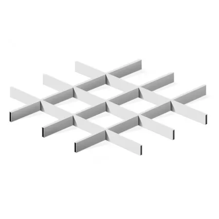 Грильято ячейка 150x150, высота 50 мм, ширина 10 мм, супер-хром