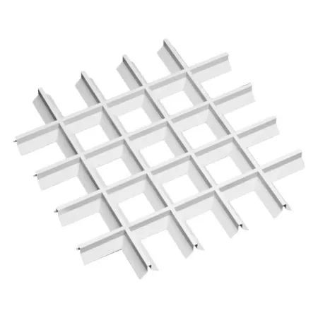 Грильято Пирамидальный ячейка 120х120мм, белый матовый, высота 35 мм, ширина 10 мм