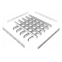 Грильято GL-24 PRIM ячейка 86x86, высота 34 мм, ширина 24 мм, металлик матовый