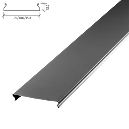 Реечный потолок Албес S дизайн A150AS металлик матовый