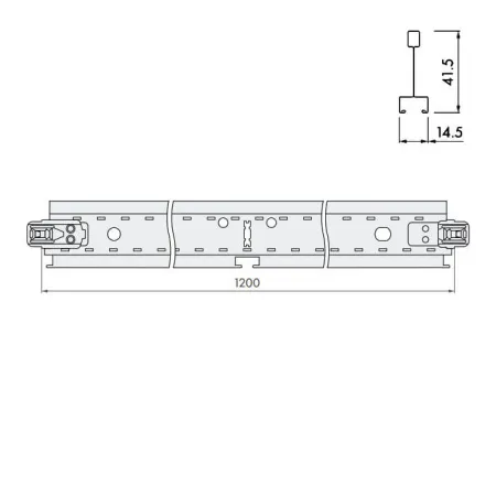 Подвесная система КНАУФ Силуэт рейка поперечная 1200x41,5 мм