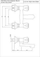 Смеситель для ванны и душа Essco Marvel MQT-CHR-520KN Хром