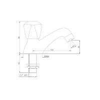 Кран для раковины Essco Tropical TQT-CHR-508 Хром