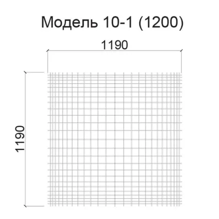 Грильято Нестандартная ячейка Модель 10 1200х1200мм, металлик, высота 30 мм, ширина 5 мм