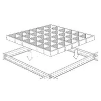Грильято GL-15 ячейка 60x60, высота 47 мм, ширина 15 мм, белый матовый
