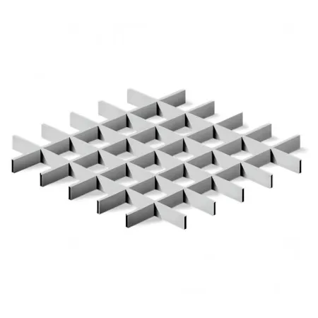 Грильято ячейка 100x100, высота 30 мм, ширина 5 мм, супер-хром