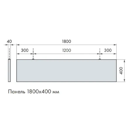 Армстронг OPTIMA Baffle Прямоугольный 1800x400мм, белый