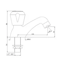 Кран для раковины Essco Marvel MQT-CHR-508KN Хром