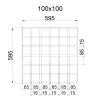 Грильято GL-15 ячейка 100x100, высота 37 мм, ширина 15 мм, белый матовый