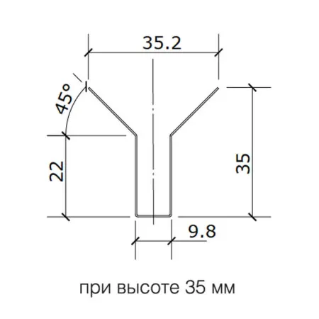 Грильято Пирамидальный ячейка 200х200мм, окраска по RAL, высота 35 мм, ширина 10 мм