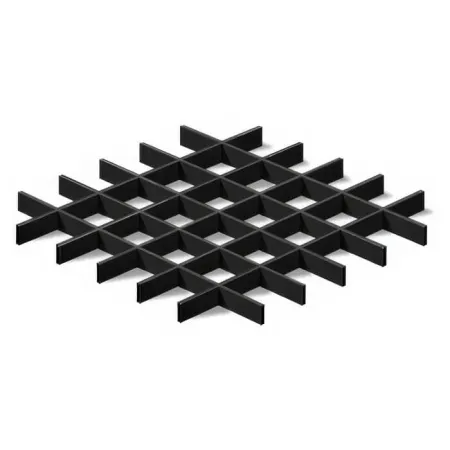 Грильято ячейка 100x100, высота 40 мм, ширина 10 мм, черный