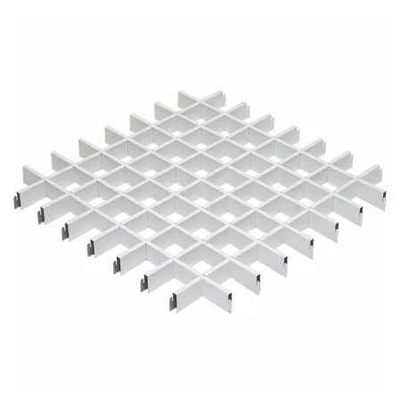 Грильято ячейка 60х60, высота 40 мм, ширина 10 мм, белый матовый