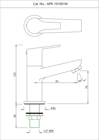 Кран для раковины Essco Aspire APR-CHR-101001M Хром