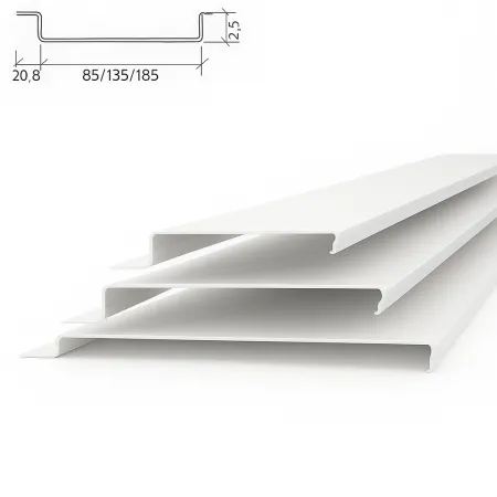 Потолочная рейка Албес AN135AC белый матовый с перфорацией