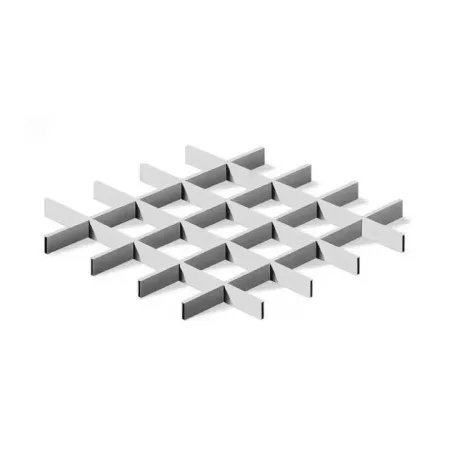 Грильято ячейка 120x120, высота 30 мм, ширина 5 мм, супер-хром