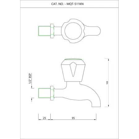 Настенный кран Essco Marvel MQT-CHR-511KN Хром