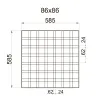 Грильято GL-24 ячейка 86x86, высота 34 мм, ширина 24 мм, окраска по RAL