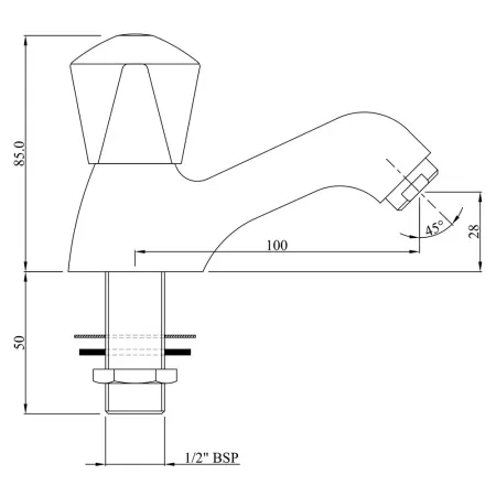 Кран для раковины Essco Tropical TQT-CHR-507 Хром