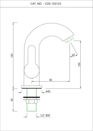 Кран для раковины Essco Cosmo COS-CHR-103123 Хром