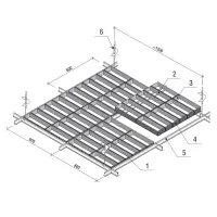 Грильято GL-24 Жалюзи ячейка 60x300, высота 34 мм, ширина 24 мм, белый матовый