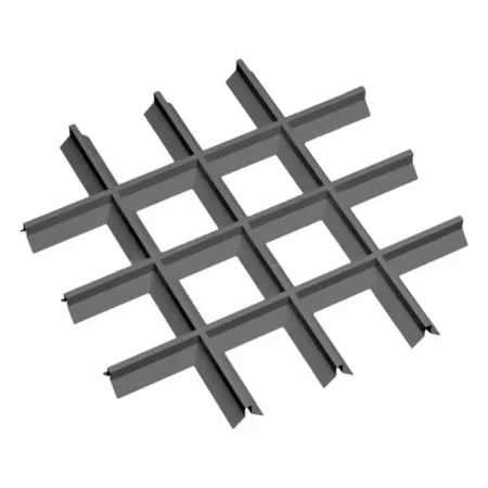 Грильято Пирамидальный ячейка 150х150мм, металлик матовый, высота 42.5 мм, ширина 10 мм