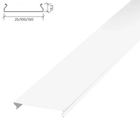 Реечный потолок Албес S дизайн A25AS белый матовый