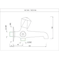 Настенный кран с дивертором Essco Tropical TQT-CHR-512A Хром
