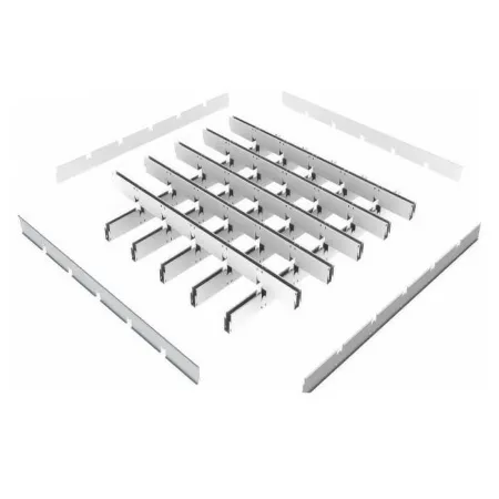 Грильято GL-15 ячейка 75x75, высота 37 мм, ширина 15 мм, металлик матовый