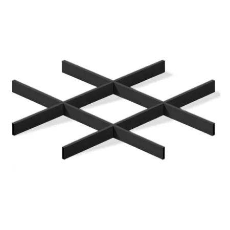 Грильято ячейка 200x200, высота 40 мм, ширина 10 мм, черный