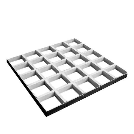 Грильято GL-24 ячейка 120x120, высота 34 мм, ширина 24 мм, сепер-хром