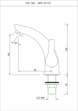  Кран для раковины Essco Aspire APR-CHR-101127 Хром